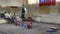 Orenburg, Russia, December 17, 2017 years: the boys compete in weightlifting failed attempt