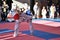 Orenburg, Russia - January 27, 2018 years: the kids compete in Taekwondo