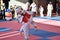 Orenburg, Russia - January 27, 2018 years: the kids compete in Taekwondo