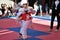 Orenburg, Russia - January 27, 2018 years: the kids compete in Taekwondo