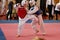 Orenburg, Russia - January 27, 2018 years: the kids compete in Taekwondo