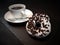 Oreo doughnuts blackcoffee glass cup whitecup Americano