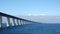 The Oresund Bridge between Copenhagen and Malmo in summer