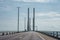 Oresund Bridge's Modern Design, Calm Day from Denmark to Sweden.