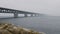 Oresundsbron, the bridge between Sweden and Denmark a foggy day