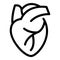 Organ human heart icon, outline style