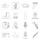 Organ, medicine, finance and other web icon in outline style.service, products, cooking icons in set collection.