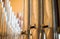 Organ musical instrument metal pipes large