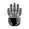 Organ pipe cactus in pot glyph icon