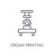 Organ printing linear icon. Modern outline Organ printing logo c