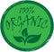 Organic,100 percent Green Organic Stamp