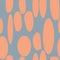 Organic abstract modern coral and grey seameless pattern.