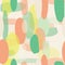 Organic abstract modern yellow green orange seameless pattern.