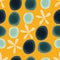 Organic abstract modern yellow green teal black seameless pattern.