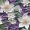 Organic Abstracts: Highly Detailed 3d Paper Art With White And Violet Flower Design