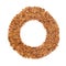 Organic Alfalfa seed Medicago sativa in Ring Shape. Letter O for Omega3.