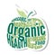 Organic apple design label