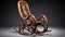 Organic Art Nouveau Rocking Chair With Maori Art Influence