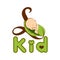 Organic baby logo icon