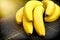 Organic bananas - closeup