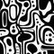 Organic Biomorphs: Abstract Black And White Doodle Poster