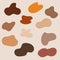 Organic Blob shapes with warm earth tone color