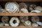 Organic breads at the bakery shelf