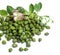 Organic capers on white background