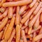 Organic carrots closeup