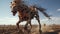 Organic Chaos: 3d Rendering Of A Creature Walking Through The Desert