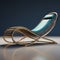 Organic Chemistry Lab Inspired Gold Lounge Chair 3d Model