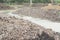 Organic compost heap. fertilizer production for soil cultivation