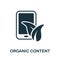 Organic Content icon. Monochrome sign from content marketing collection. Creative Organic Content icon illustration for