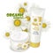 Organic cosmetics product with chamomile vector