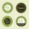 Organic cosmetics round badges