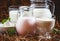 Organic dairy products: milk, cream, sour cream, fermented baked