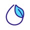 Organic drop icon vector. Isolated contour symbol illustration