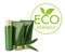 Organic eco friendly cosmetic products on white