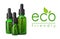 Organic eco friendly cosmetic products on white