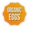 Organic eggs label or sticker