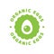 Organic eggs vector label