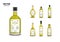 Organic extra virgin olive oil glass bottles