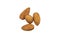 Organic Fancy Almond Nuts Seed On White Background