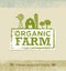 Organic Farm Fresh Healthy Food Eco Green Vector Concept on Paper Background.