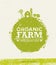 Organic Farm Fresh Healthy Food Eco Green Vector Concept on Paper Background.