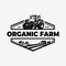 Organic Farm Logo Emblem Vector Isolated. Classic VIntage Style Logo Design