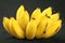 Organic farming - fresh yellow bananas