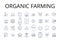 Organic farming line icons collection. Renewable Energy, Sustainable Living, Eco-Friendly, Natural Medicine