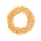 Organic Fenugreek seed Trigonella foenum-graecum in Ring Shape. Letter O for Omega-3.