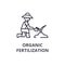 Organic fertilization line icon, outline sign, linear symbol, vector, flat illustration